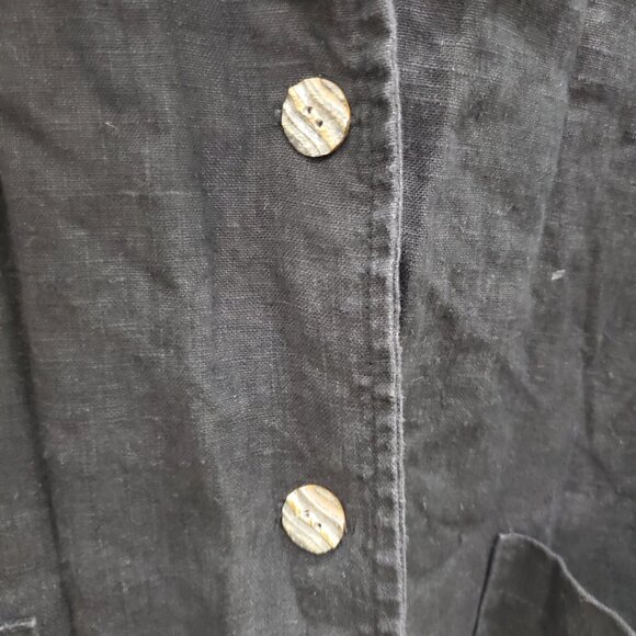 Coldwater Creek Woman's Vintage Black Linen 3 Button Blazer‎ USA Plus Size 2X - Picture 5 of 7